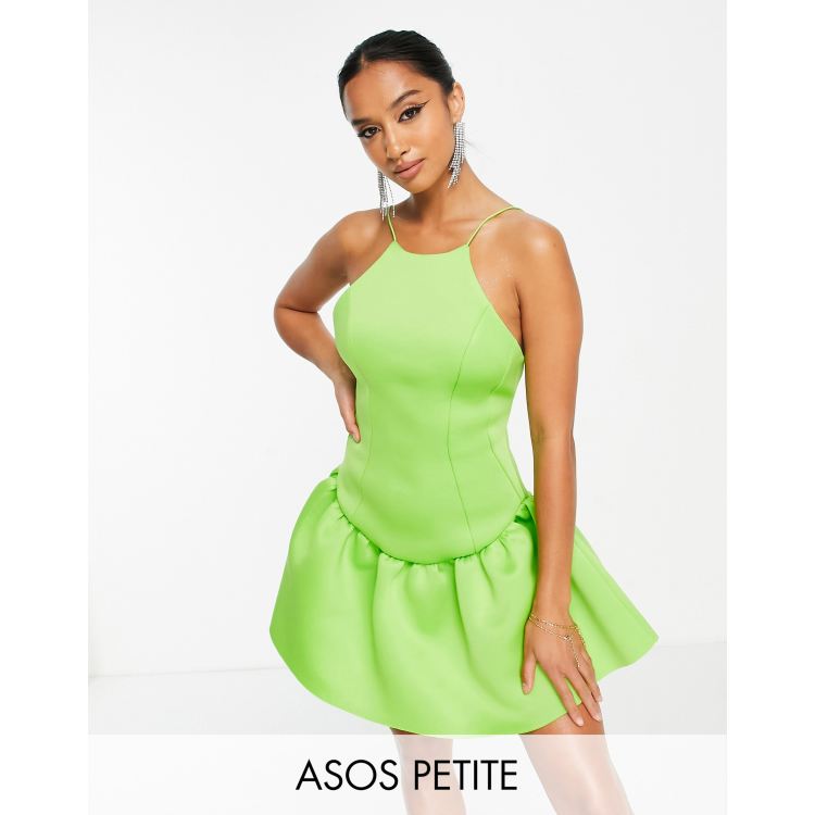 Neon green 2024 skater dress