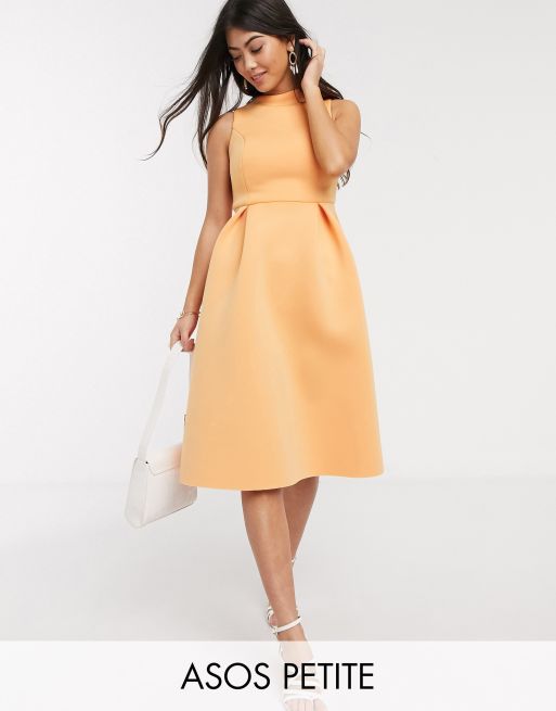 Asos design fold back crop top on sale midi prom dress