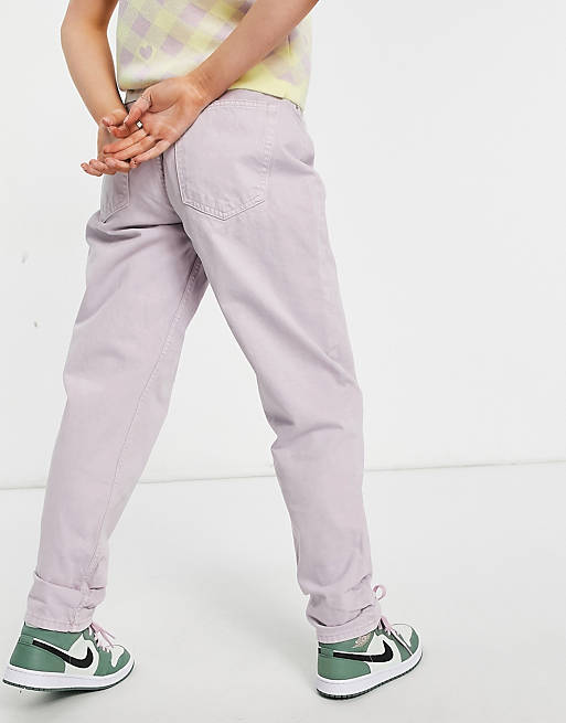  Petite high rise 'slouchy' mom jean in lilac 