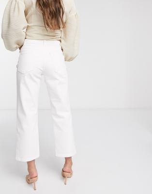 petite white straight leg jeans