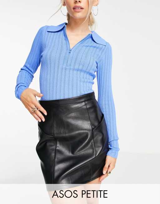 Asos high clearance waisted leather skirt