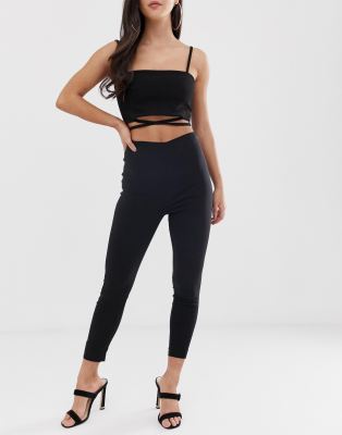 asos design high waist trousers in skinny fit