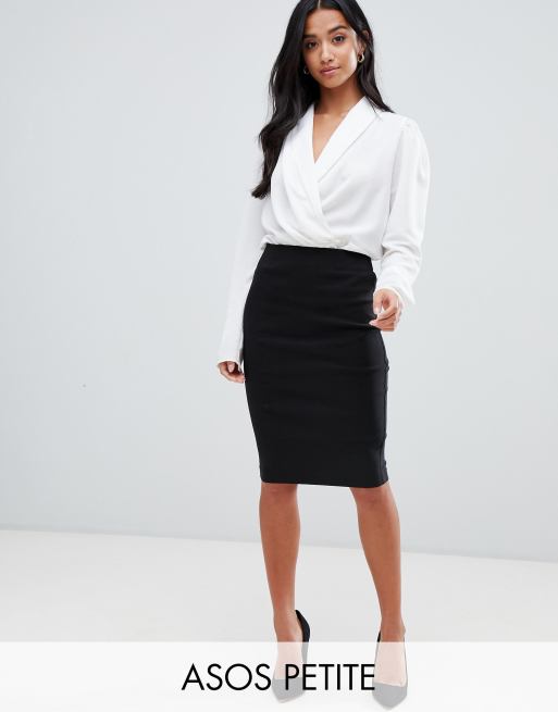 ASOS DESIGN Petite high waisted pencil skirt