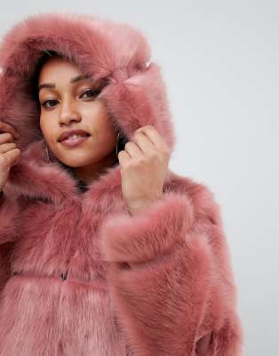 asos petite fur coat