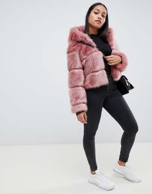 asos petite faux fur coat