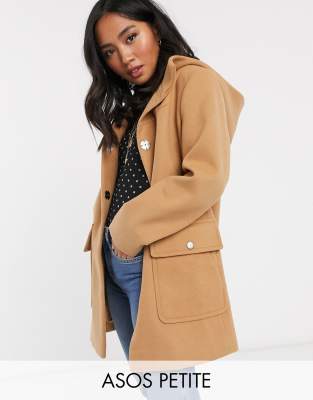 asos petite camel coat