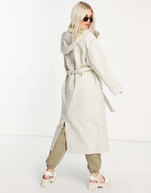 Asos hooded trench outlet coat