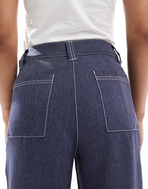 ASOS DESIGN Petite – Hose in Jeans-Optik mit geradem Schnitt, 3 von 5