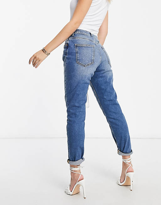 Jeans Petite hourglass high rise farleigh 'slim' mom jeans in authentic midwash 