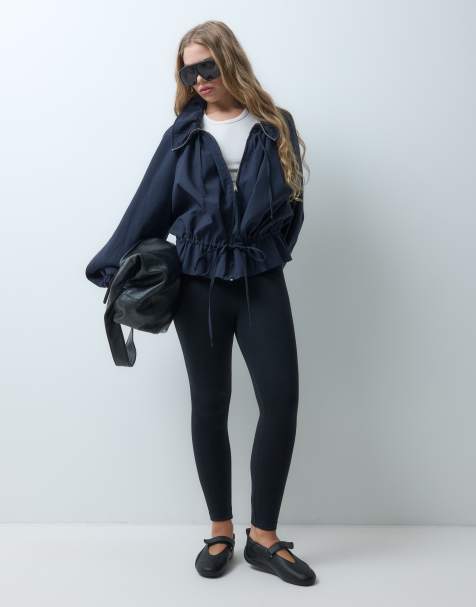 ASOS DESIGN Petite Interlock-Leggings in Schwarz - view 1