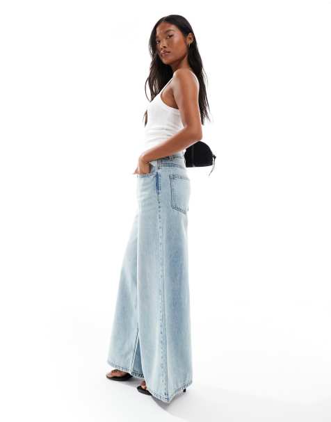 ASOS DESIGN Petite - Jean ample à taille haute - Délavage vintage - view 1