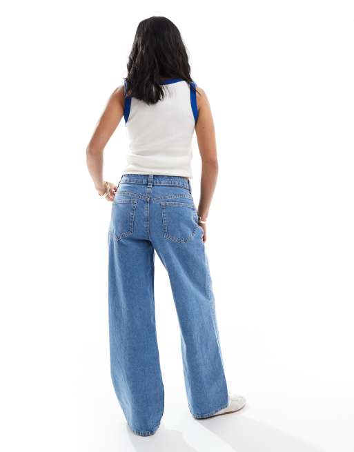 ASOS DESIGN Petite - Jean dad large - Bleu pur, 2 de 5