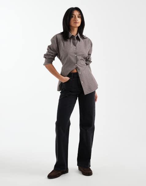 ASOS DESIGN Petite - Jean droit stretch confortable - Noir - view 1