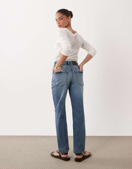 ASOS DESIGN Petite - Jean mom slim authentique - Délavage moyen, 3 de 5