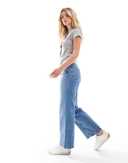 ASOS DESIGN Petite - Jeans comfort stretch dritti blu, 3 di 5