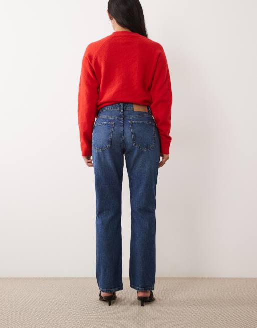 ASOS DESIGN Petite - Jeans dritti anni '90 lavaggio scuro, 3 di 5
