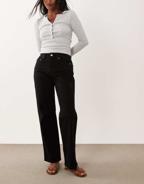 ASOS DESIGN Petite - Jeans dritti comfort stretch neri - view 1