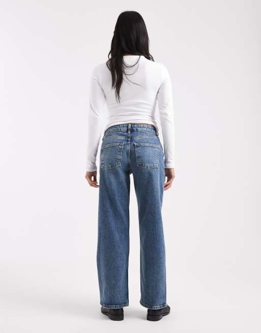 ASOS DESIGN Petite - Jeans dritti elasticizzati comfort lavaggio vintage, 2 di 5