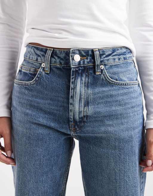 ASOS DESIGN Petite - Jeans dritti elasticizzati comfort lavaggio vintage, 5 di 5