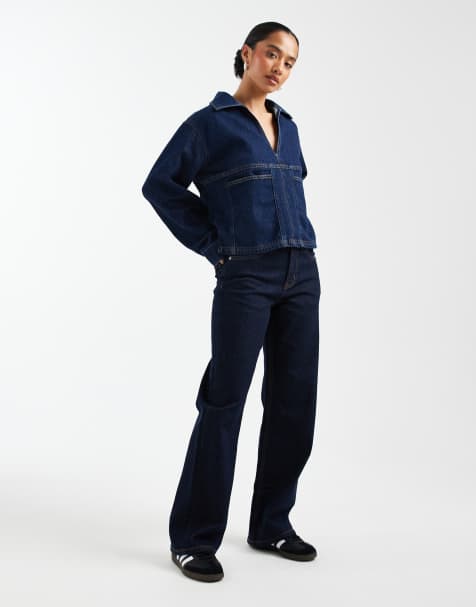 ASOS DESIGN Petite - Jeans dritti elasticizzati confortevoli lavaggio risciacquato - view 1