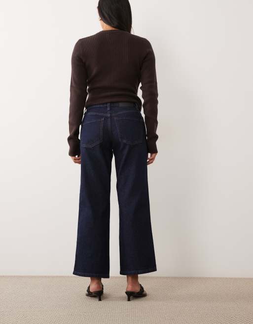 ASOS DESIGN Petite - Jeans dritti elasticizzati confortevoli lavaggio risciacquato, 3 di 5