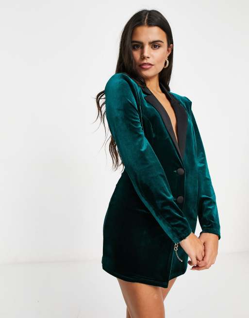 Asos green 2025 velvet suit