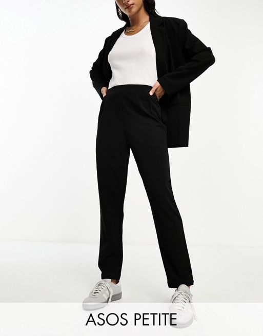 FhyzicsShops DESIGN Petite - Jersey pantalon met smaltoelopende pijpen in zwart