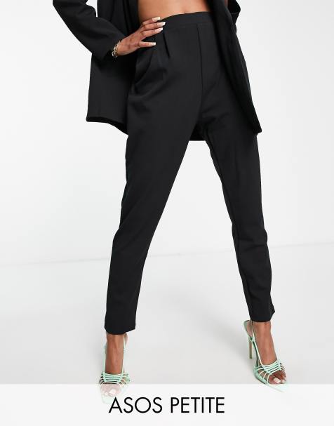 Asla Cropped Capri Trouser in Stretch Tailoring Black