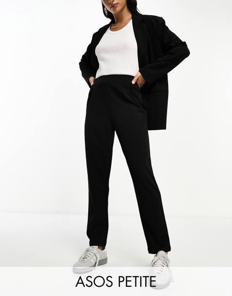 ASOS DESIGN Petite high waist pants skinny fit in black