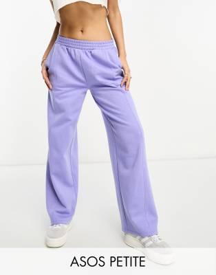 ASOS DESIGN Petite - Joggingbroek met rechte pijpen in vintage blauw