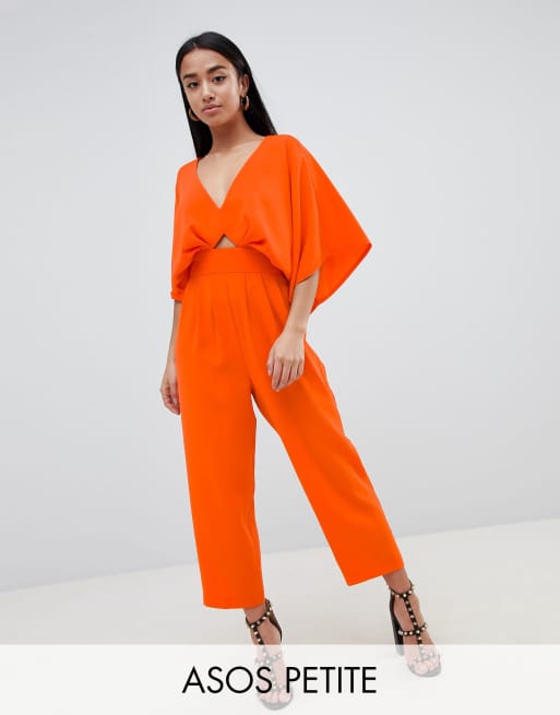 ASOS DESIGN Petite Jumpsuit met kimonomouwen en smaltoelopende pijpen