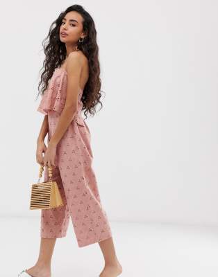 jumpsuit with crop top layer