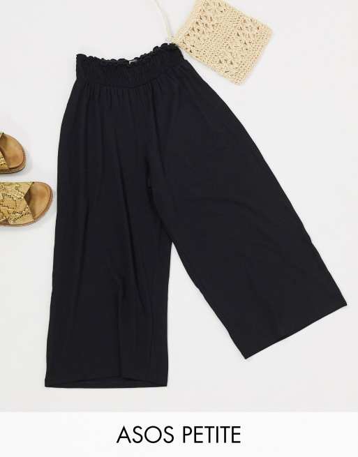 ASOS DESIGN Petite - Jupe-culotte avec taille froncée