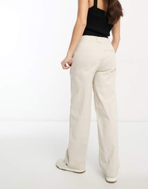 ASOS DESIGN Petite – Kamiennobeżowe luźne spodnie boyfriend, 4 z 4
