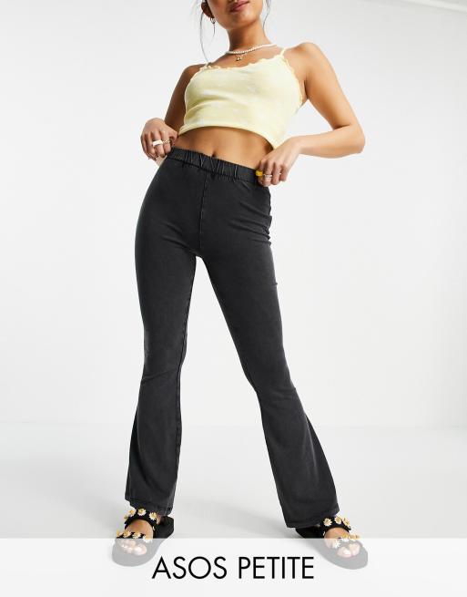 ASOS Asos Design Petite Basic Kick Flare leggings in Gray