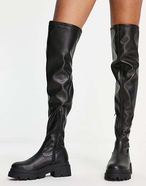 Asos Wide Calf Boots black casual look Shoes High Boots Wide Calf Boots 