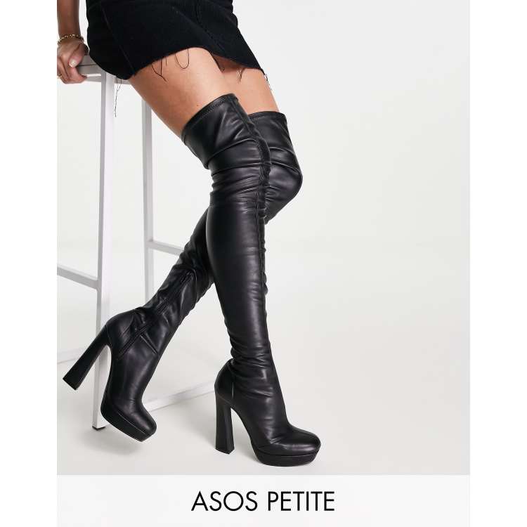 ASOS Design Petite Kira High-heeled Platform Over The Knee Boots