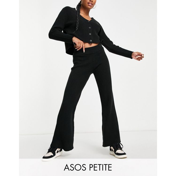 Vintage Cache Womens Flare Pant Suit Size 6/8 Black Knit