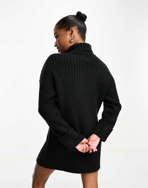 Asos black turtleneck outlet dress