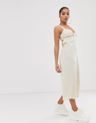 petite linen maxi dress