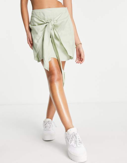 Mini wrap hotsell skirt asos