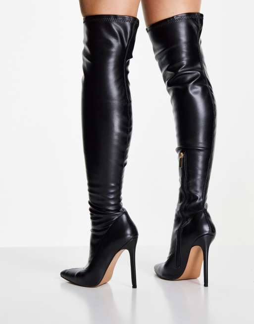 Asos petite knee high hot sale boots