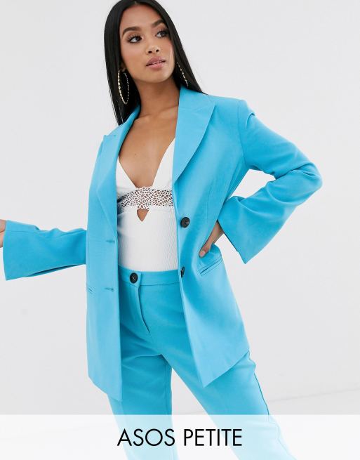 ASOS DESIGN – Petite – Blå pop-kostym, 2 av 3