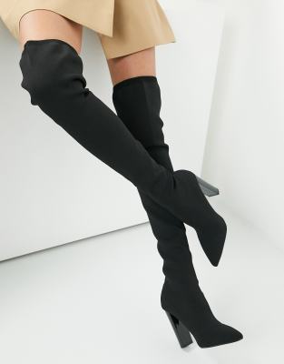 asos petite thigh high boots
