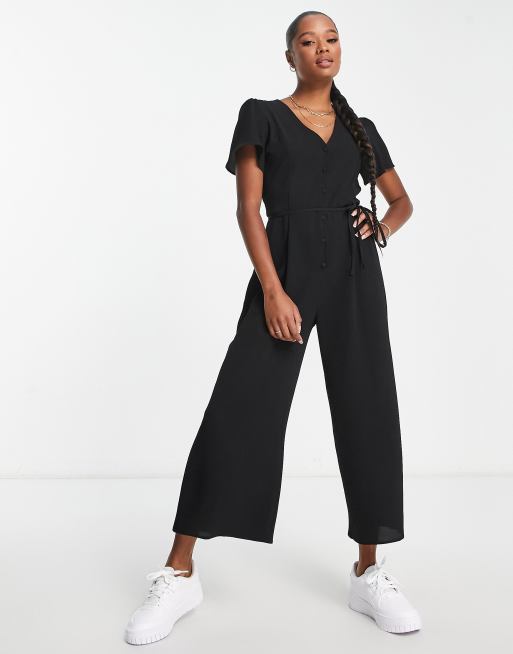 Asos petite black jumpsuit on sale