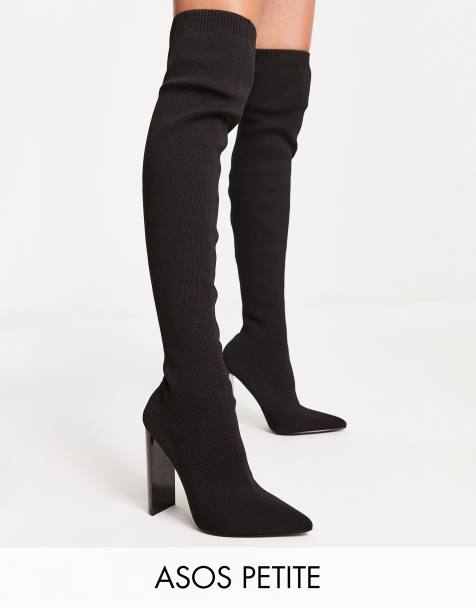 Knee High Long Boots Leather Flat Knee High Boots Asos