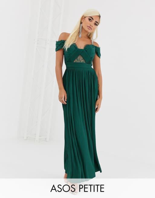 Asos design maxi dress with outlet lace sleeves and eyelash lace