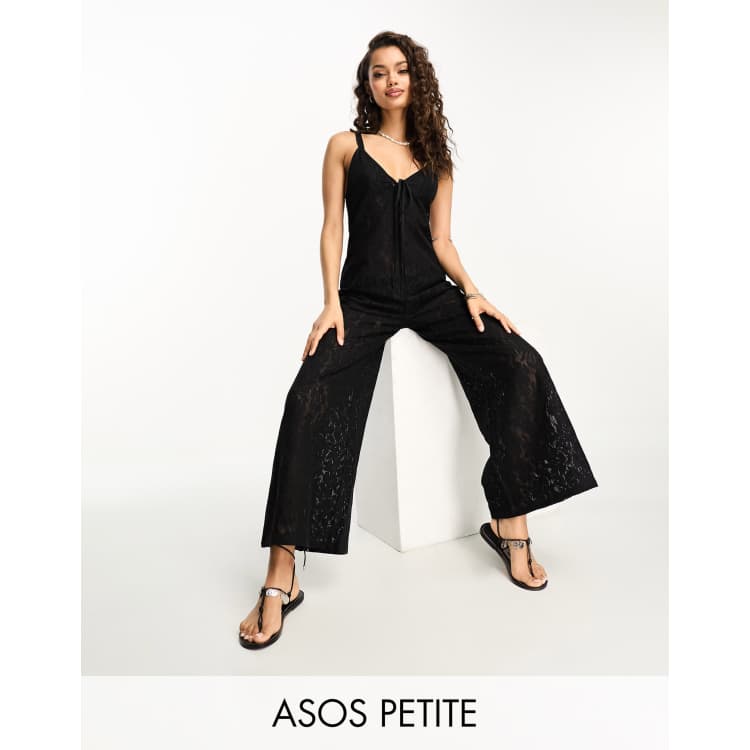 Quiz black cheap lace jumpsuit