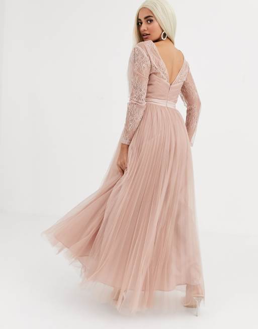 Asos design tulle maxi 2024 dress with embellished waist