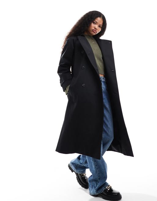 Asos black coat on sale